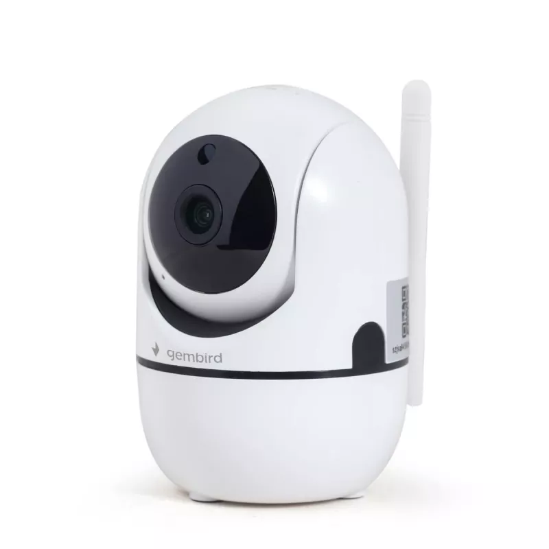 Gembird TSL-CAM-WRHD-02 câmara Wi-Fi inteligente rotativa para interior, Full HD 1080p, Tuya, rotação de 355°, branca