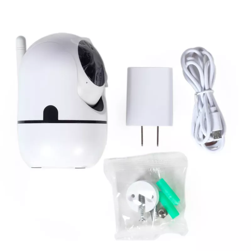 Gembird TSL-CAM-WRHD-02 câmara Wi-Fi inteligente rotativa para interior, Full HD 1080p, Tuya, rotação de 355°, branca