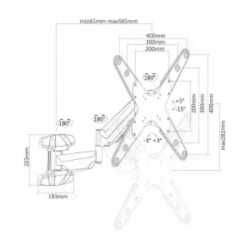 Suporte de parede ART RAMT AR-84G suporte/suporte de TV
