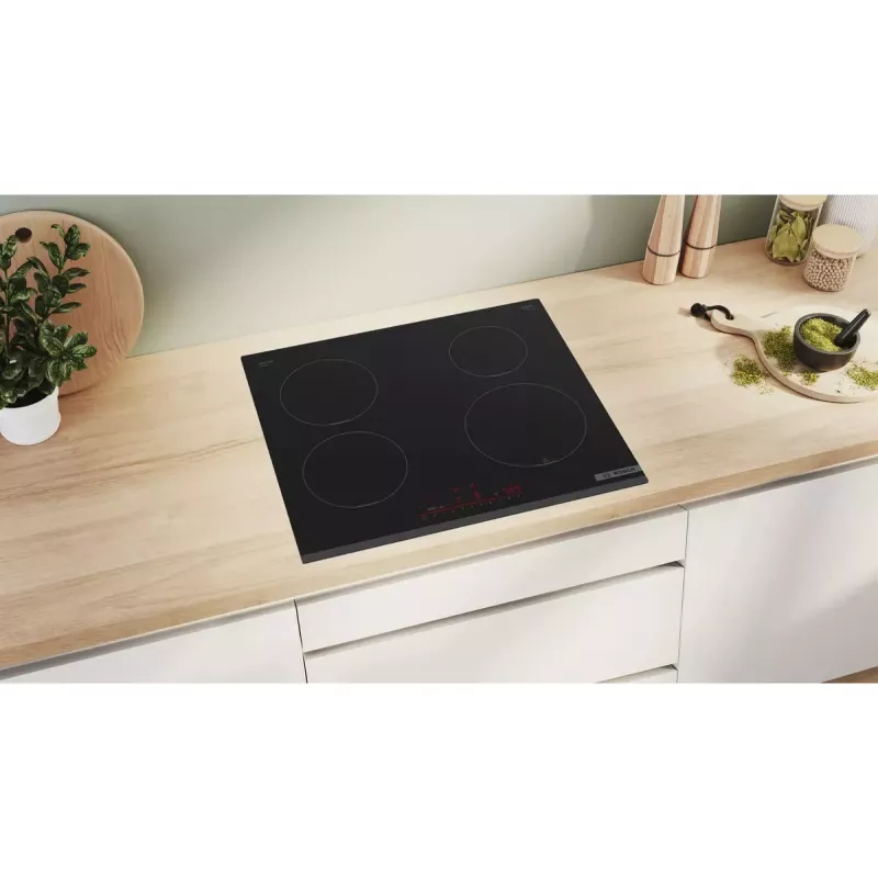 Placa Bosch Serie 6 PIE631HB1E preta de encastrar 60 cm placa de indução por zonas 4 zona(s)