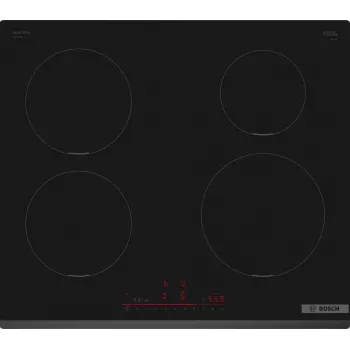 Placa Bosch Serie 6 PIE631HB1E preta de encastrar 60 cm placa de indução por zonas 4 zona(s)