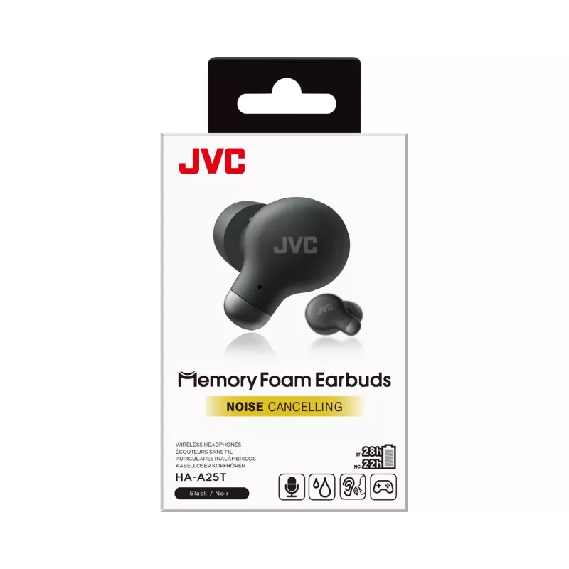 Headset JVC HA-A25T True Wireless Stereo (TWS) In-Ear chamadas/música Bluetooth preto