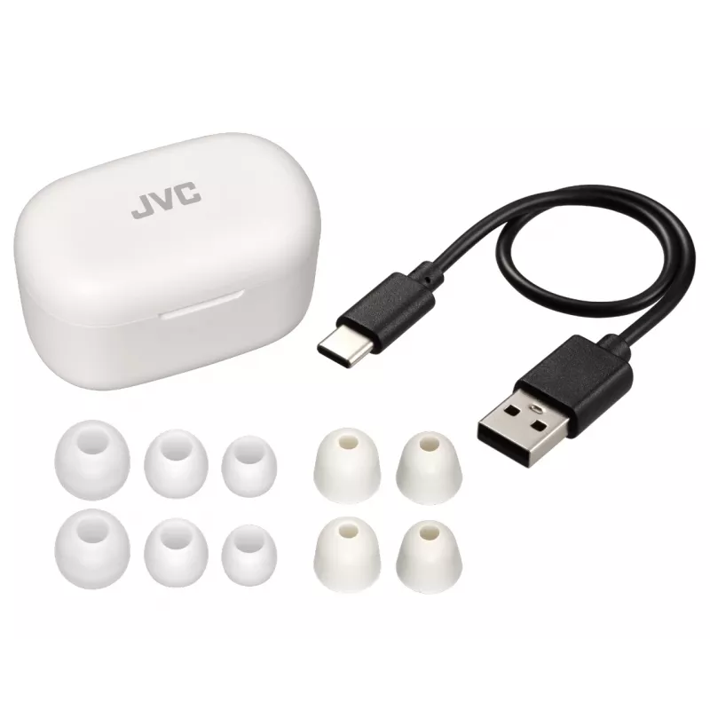 Headset JVC HA-A25T True Wireless Stereo (TWS) In-Ear chamadas/música Bluetooth branco