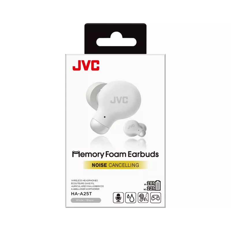 Headset JVC HA-A25T True Wireless Stereo (TWS) In-Ear chamadas/música Bluetooth branco