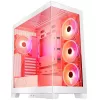 Caixa de PC MODECOM Volcano SPACE APEX ARGB MIDI Tower branca – aço, janela lateral, ventoinhas ARGB, USB-C