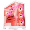Caixa de PC MODECOM Volcano SPACE APEX ARGB MIDI Tower branca – aço, janela lateral, ventoinhas ARGB, USB-C