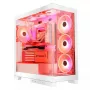 Caixa de PC MODECOM Volcano SPACE APEX ARGB MIDI Tower branca – aço, janela lateral, ventoinhas ARGB, USB-C