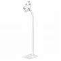 Suporte de chão Manhattan (antirroubo) para tablet e iPad, universal, rotação 360°, inclinação +20° a -110°, branco, com fecho, tablets 7,9