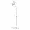 Suporte de chão Manhattan (antirroubo) para tablet e iPad, universal, rotação 360°, inclinação +20° a -110°, branco, com fecho, tablets 7,9
