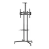 Techly ICA-TR216T suporte móvel com rodas para TV de 37–70 polegadas (até 177,8 cm), máx. 50 kg, 2 prateleiras, preto