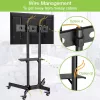Techly ICA-TR216T suporte móvel com rodas para TV de 37–70 polegadas (até 177,8 cm), máx. 50 kg, 2 prateleiras, preto