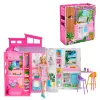 Casa de bonecas Barbie Getaway com boneca, 4 áreas de brincar e 11 acessórios decorativos