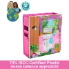 Casa de bonecas Barbie Getaway com boneca, 4 áreas de brincar e 11 acessórios decorativos