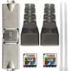 Ficha RJ45 sem ferramentas QOLTEC 54540 CAT6 STP para cabos Ethernet blindados