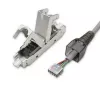 Ficha RJ45 sem ferramentas QOLTEC 54540 CAT6 STP para cabos Ethernet blindados
