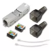 Ficha RJ45 sem ferramentas QOLTEC 54540 CAT6 STP para cabos Ethernet blindados
