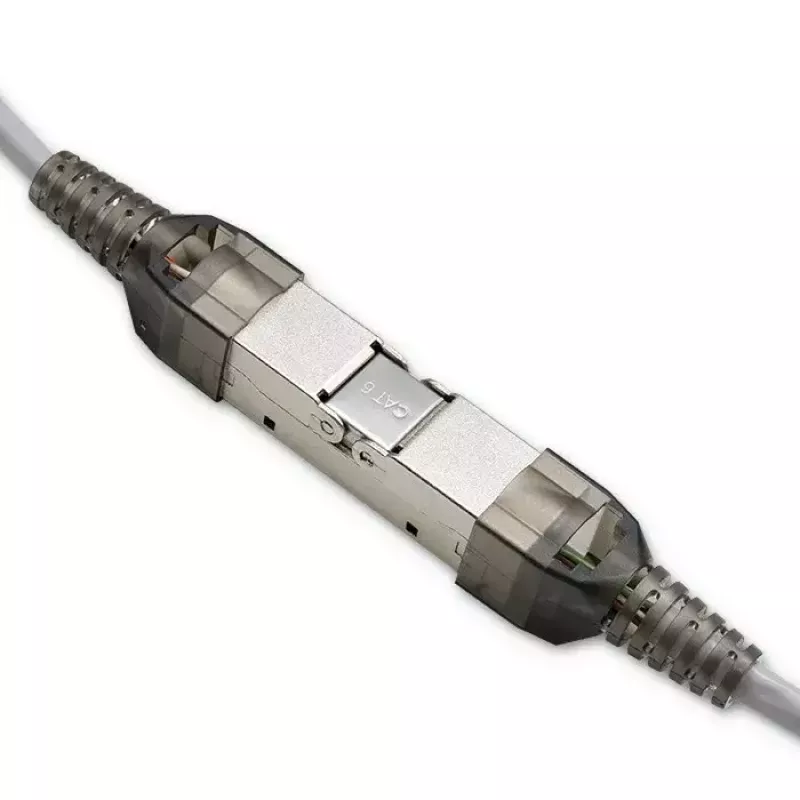 Ficha RJ45 sem ferramentas QOLTEC 54540 CAT6 STP para cabos Ethernet blindados