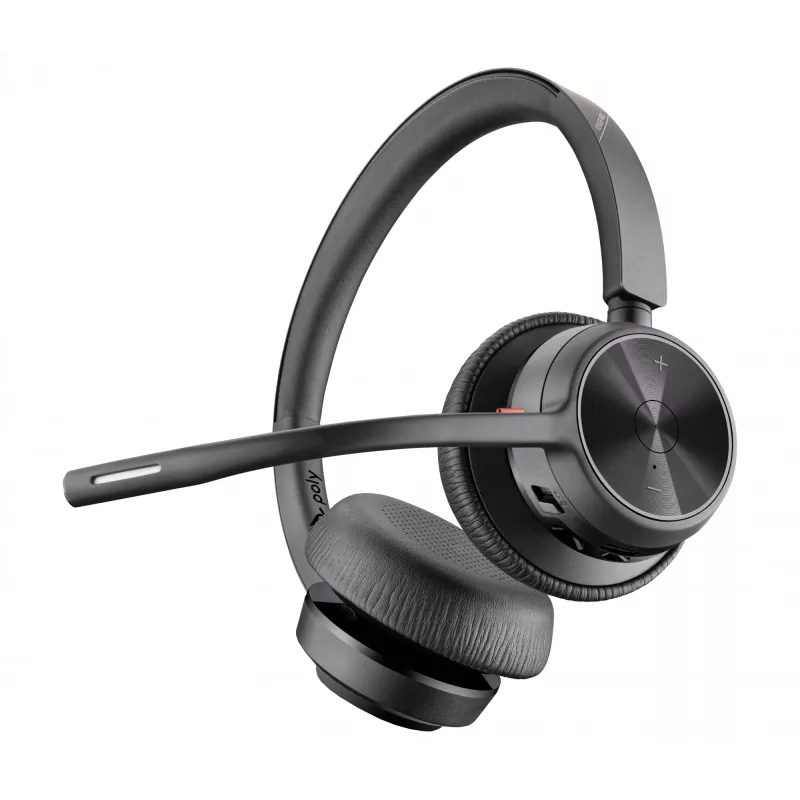 Headset HP Poly Voyager 4320 USB-C + dongle BT700, sem fios, escritório/call center, headset, preto
