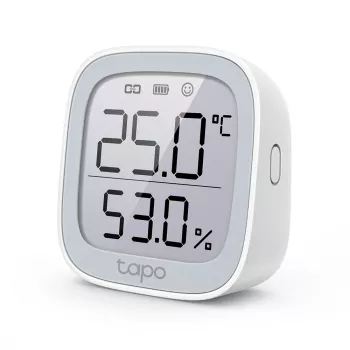 Monitor inteligente de temperatura e humidade TP-Link Tapo, interior, sensor de temperatura e humidade, autónomo, sem fios, -20 - 60 °C, 0 - 99%