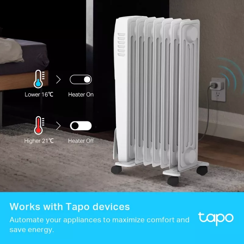Monitor inteligente de temperatura e humidade TP-Link Tapo, interior, sensor de temperatura e humidade, autónomo, sem fios, -20 - 60 °C, 0 - 99%