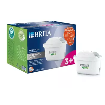 Cartuchos de filtro de água BRITA Maxtra Pro Hard Water Expert — 3+1 unidades, 150 L por cartucho, para jarros e dispensadores