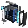 Caixa de PC MODECOM Horizon ARGB FLOW MIDI preto — suporte E-ATX, vidro temperado, ARGB, USB-C, GPU máx. 400 mm