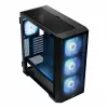 Caixa de PC MODECOM Horizon ARGB FLOW MIDI preto — suporte E-ATX, vidro temperado, ARGB, USB-C, GPU máx. 400 mm