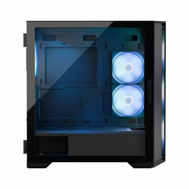 Caixa de PC MODECOM Horizon ARGB FLOW MIDI preto — suporte E-ATX, vidro temperado, ARGB, USB-C, GPU máx. 400 mm