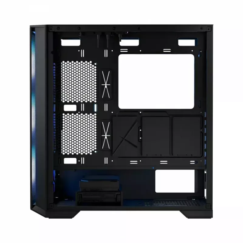 Caixa de PC MODECOM Horizon ARGB FLOW MIDI preto — suporte E-ATX, vidro temperado, ARGB, USB-C, GPU máx. 400 mm