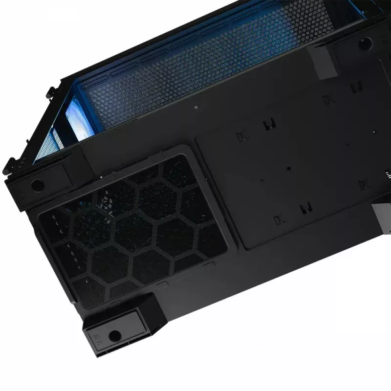 Caixa de PC MODECOM Horizon ARGB FLOW MIDI preto — suporte E-ATX, vidro temperado, ARGB, USB-C, GPU máx. 400 mm