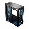 Caixa de PC MODECOM Horizon ARGB FLOW MIDI preto — suporte E-ATX, vidro temperado, ARGB, USB-C, GPU máx. 400 mm