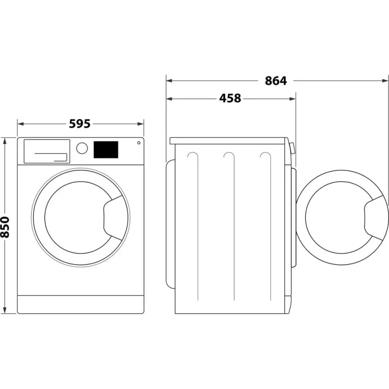 Whirlpool WRBSS 6249 S EU máquina de lavar roupa de instalação livre slim de carga frontal 6 kg 1200 rpm, classe energética C, branca