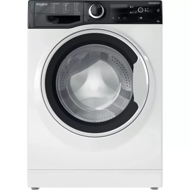 Whirlpool WRBSS 6249 S EU máquina de lavar roupa de instalação livre slim de carga frontal 6 kg 1200 rpm, classe energética C, branca