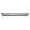 Patch panel modular DIGITUS, blindado, 24 portas, não equipado, 1U, montagem em rack, cor preto, campos de identificação transparentes
