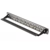 Patch panel modular DIGITUS, blindado, 24 portas, não equipado, 1U, montagem em rack, cor preto, campos de identificação transparentes
