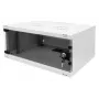 Armário de parede DIGITUS 4U - SOHO não montado 241x540x400 mm, porta frontal em vidro, cinzento