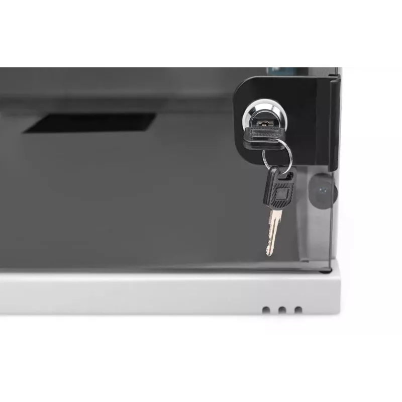 Armário de parede DIGITUS 4U - SOHO não montado 241x540x400 mm, porta frontal em vidro, cinzento