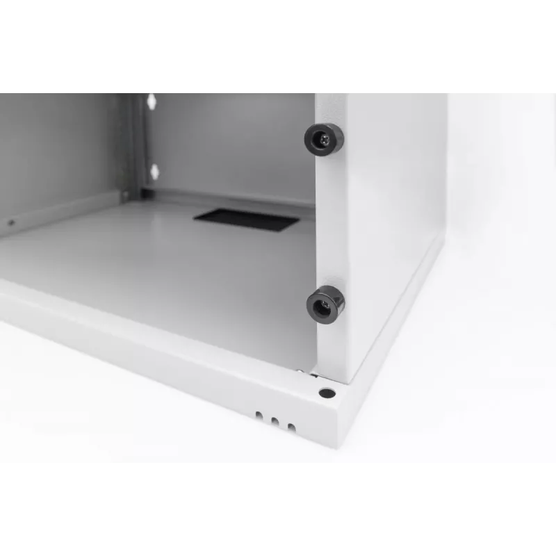 Armário de parede DIGITUS 4U - SOHO não montado 241x540x400 mm, porta frontal em vidro, cinzento