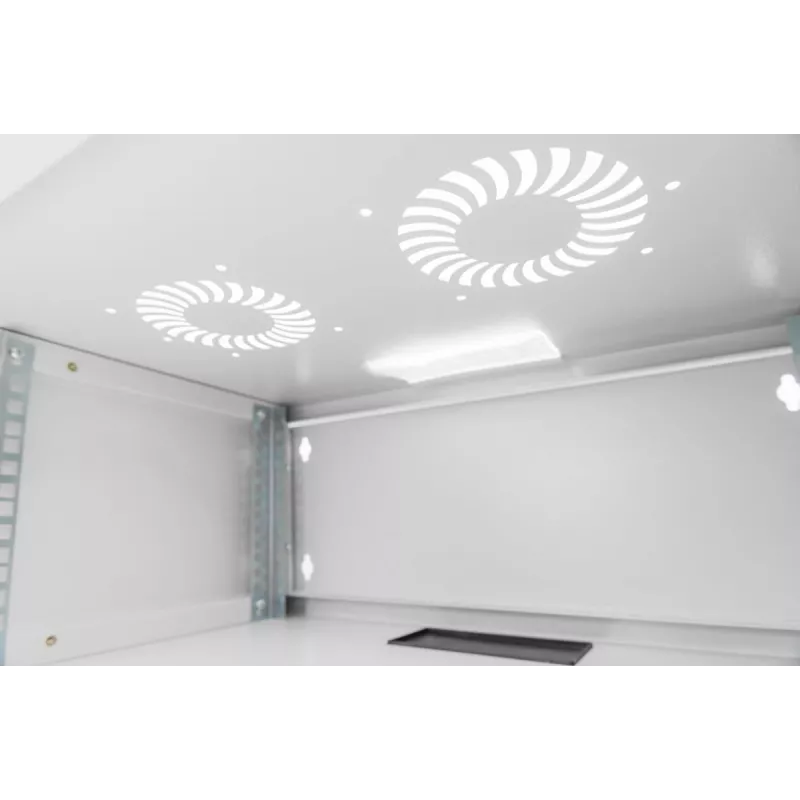 Armário de parede DIGITUS 4U - SOHO não montado 241x540x400 mm, porta frontal em vidro, cinzento
