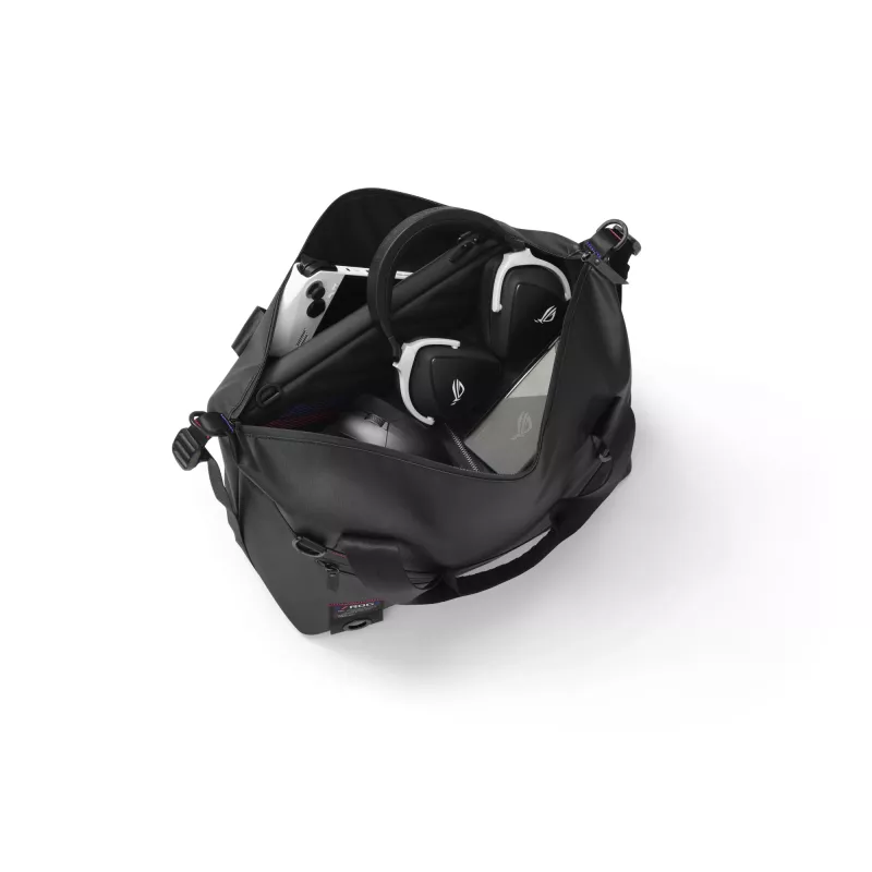 Mala de mão ASUS ROG SLASH Duffle Bag, poliéster, poliuretano (PU), poliuretano termoplástico (TPU), preto, homem