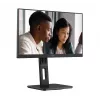 AOC 22E2UMF monitor VA de 21,5 polegadas (54,6 cm), 1920 x 1080 Full HD, 75 Hz, 4 ms, HDMI, DisplayPort, VGA, hub USB, colunas, pivot, altura ajustável, preto
