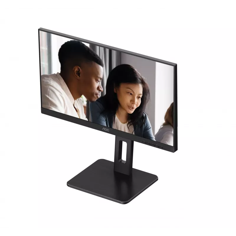AOC 22E2UMF monitor VA de 21,5 polegadas (54,6 cm), 1920 x 1080 Full HD, 75 Hz, 4 ms, HDMI, DisplayPort, VGA, hub USB, colunas, pivot, altura ajustável, preto