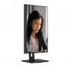 AOC 22E2UMF monitor VA de 21,5 polegadas (54,6 cm), 1920 x 1080 Full HD, 75 Hz, 4 ms, HDMI, DisplayPort, VGA, hub USB, colunas, pivot, altura ajustável, preto