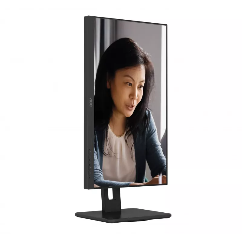 AOC 22E2UMF monitor VA de 21,5 polegadas (54,6 cm), 1920 x 1080 Full HD, 75 Hz, 4 ms, HDMI, DisplayPort, VGA, hub USB, colunas, pivot, altura ajustável, preto