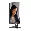 AOC 22E2UMF monitor VA de 21,5 polegadas (54,6 cm), 1920 x 1080 Full HD, 75 Hz, 4 ms, HDMI, DisplayPort, VGA, hub USB, colunas, pivot, altura ajustável, preto