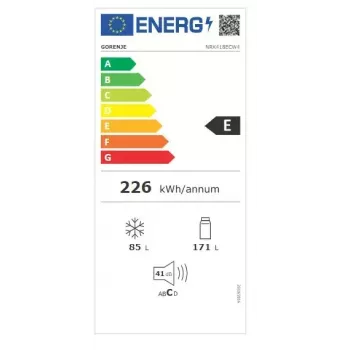 Frigorífico independente Gorenje NRK418ECW4 — 256 L total, 171 L frigorífico, 85 L congelador, No Frost, Multi-Airflow, branco