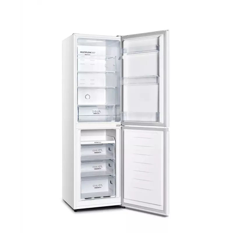 Frigorífico independente Gorenje NRK418ECW4 — 256 L total, 171 L frigorífico, 85 L congelador, No Frost, Multi-Airflow, branco