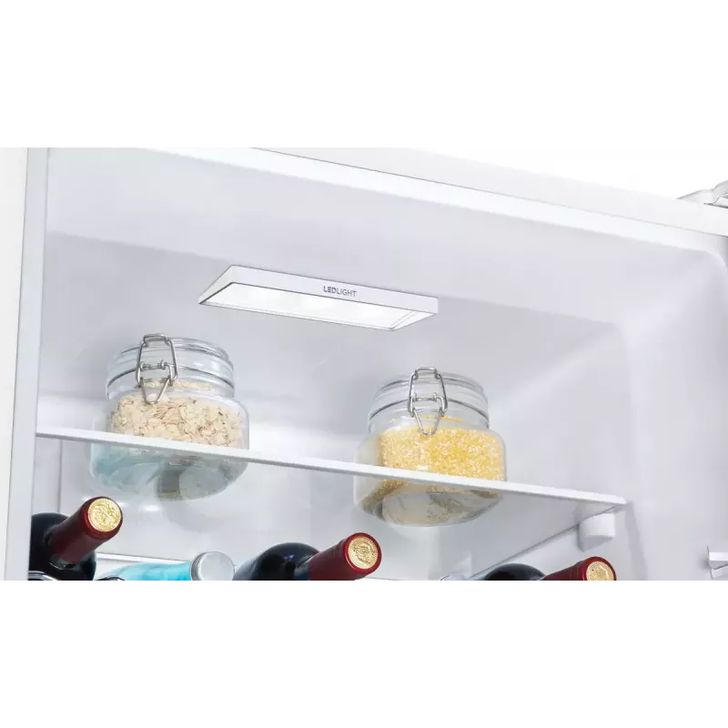 Combinado de frigorífico e congelador independente Gorenje N619EAW4 — 304 L de volume total (207 L frigorífico, 97 L congelador), No Frost, visor LED, abertura à direita, 39 dB