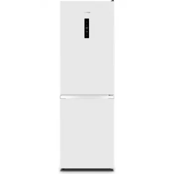 Combinado de frigorífico e congelador independente Gorenje N619EAW4 — 304 L de volume total (207 L frigorífico, 97 L congelador), No Frost, visor LED, abertura à direita, 39 dB