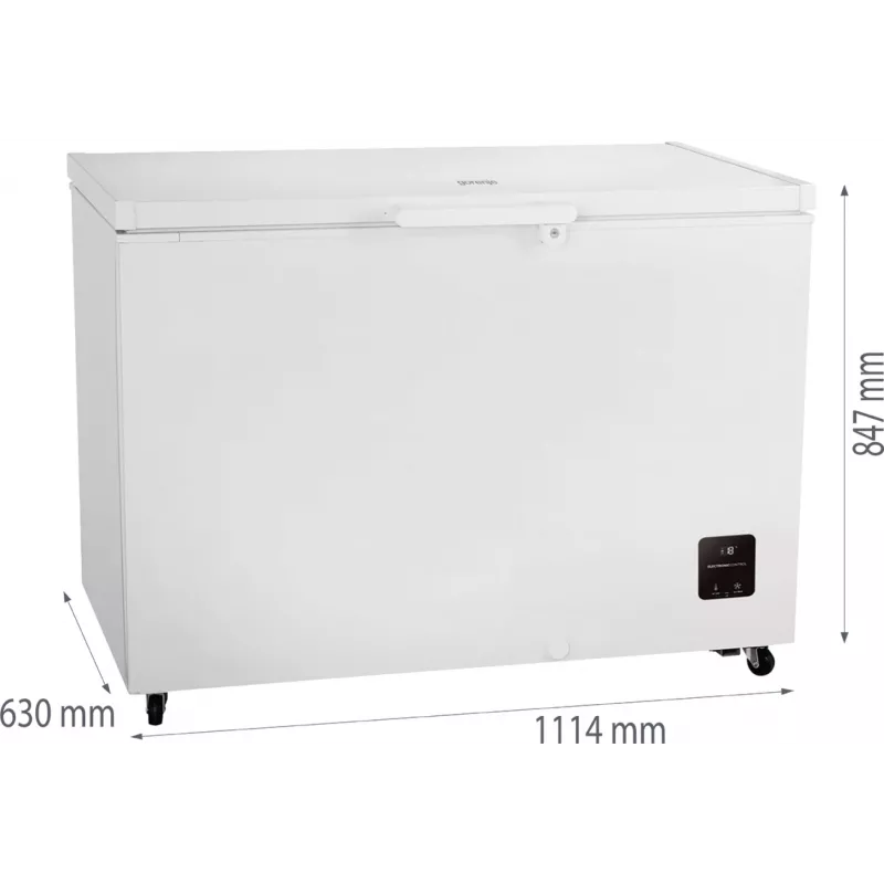 Arca congeladora Gorenje FH30EAW — 297 L líquidos, classe energética E, independente, visor, branco